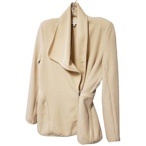 French Mauve Rib Knit Blazer